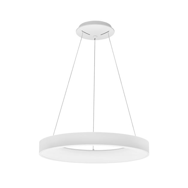 Nova Luce Rando Smart - lampe suspendue - Ø 60 x 120 cm - 50W LED dimmable incl. - Tuya - blanc sable