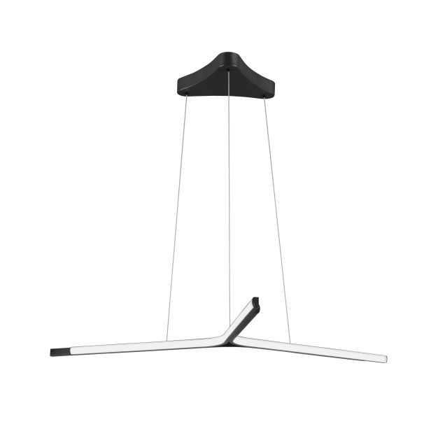 Nova Luce Oderick - lampe suspendue - Ø 101,6 x 182 cm - 45W LED incl. - noir sable