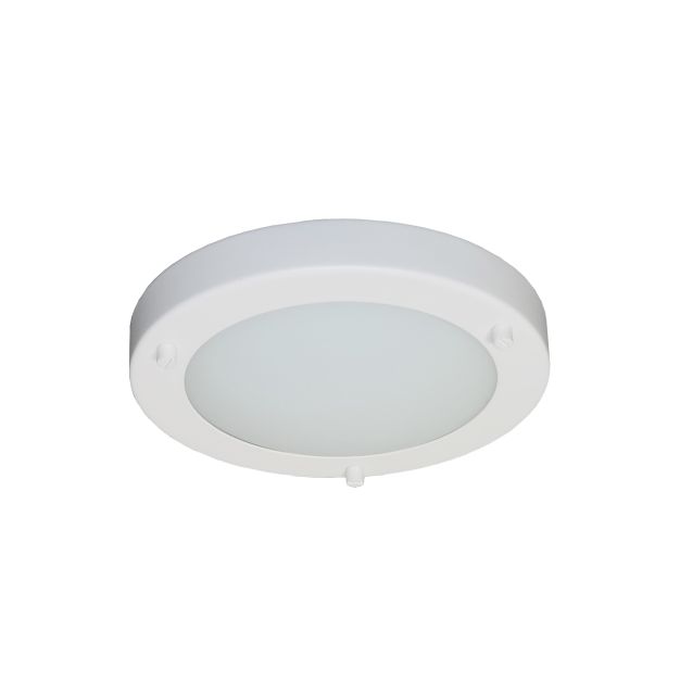 Artdelight Yuca - plafonnier de salle de bain - Ø 18 x 5 cm - 10W LED incl. - IP44 - blanc