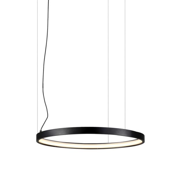 VK Lighting Circulus - lampe suspendue - Ø 52,7 x 200 cm - 24W LED dimmable incl - noir