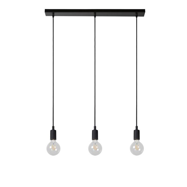 Lucide Fix 3 - lampe suspendue - 75 x 8 x 112,5 cm - noir