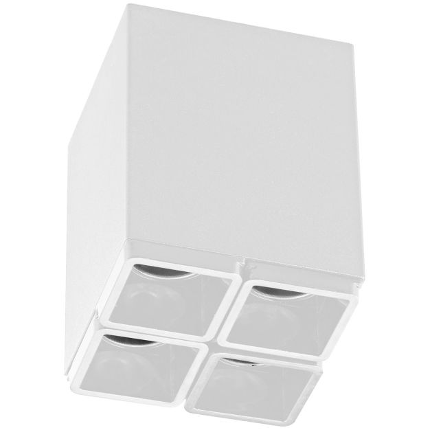 VK Lighting Kyvos - spot en saillie - 6,05 x 6,05 x 8 cm - 8W LED incl - blanc