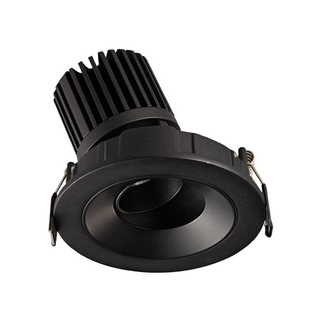 VK Lighting Chonefto - spot encastré - Ø 115 mm, 105 mm encastré - 12W LED incl. - noir