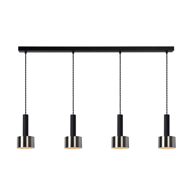 Lucide Teun - lampe suspendue - 118 x 13 x 150 cm - noir