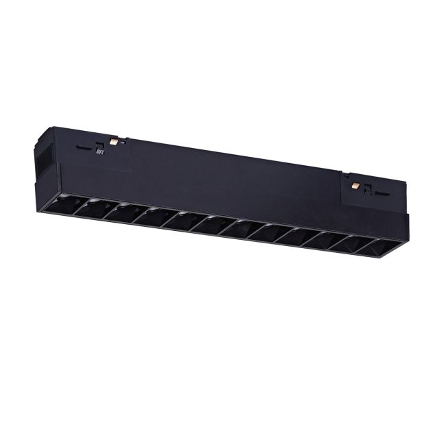 VK Lighting - système de rail magnétique - faisceau de rail - 22 x 2 x 5,3 cm - 17W LED dimmable incl - 1-10V dimmable - noir