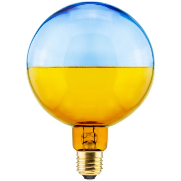 Segula Ampoule LED - 2Tone - Ø 12,7 x 18 cm - E27 - 5W dimmable - 1900K - ambre et bleu