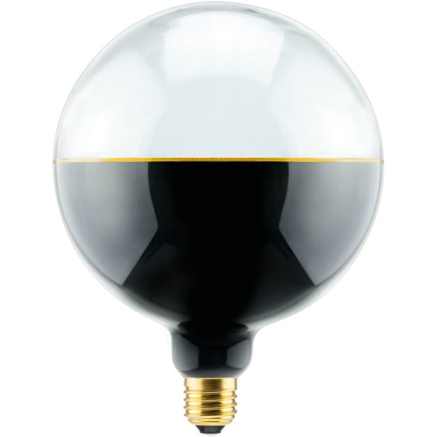 Segula Ampoule LED - 2Tone Globe - Ø 14,5 x 21 cm - E27 - 6W dimmable - 1900K - noir et transparent