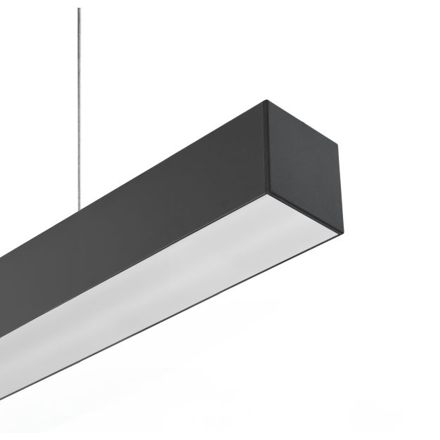 Roi Du Luminaire Line - lampe suspendue - 118 x 5,3 x 5,3 cm - 34W LED incl. - noir - non-dimmersible - couleur de lumière blanche (4000K)