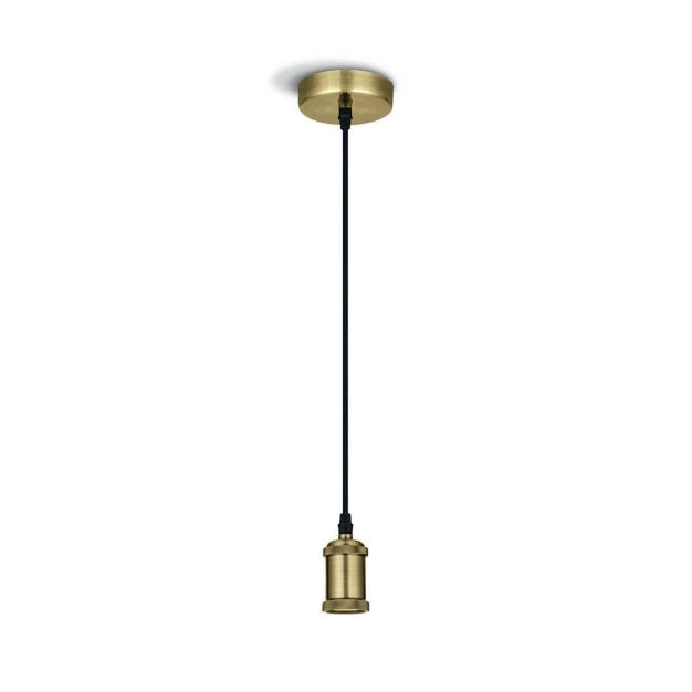 ONE Light E27 Pendant Kit - lampe suspendue - Ø 10 x 200 cm - laiton brossé