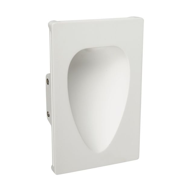 VK Lighting Gypsum - Applique encastrée - 14,5 x 5,5 x 30 cm - 1W LED incl - blanc