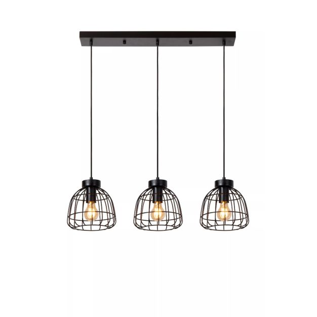 Lucide Filox - lampe suspendue - 80 x 20 x 181,5 cm - noir