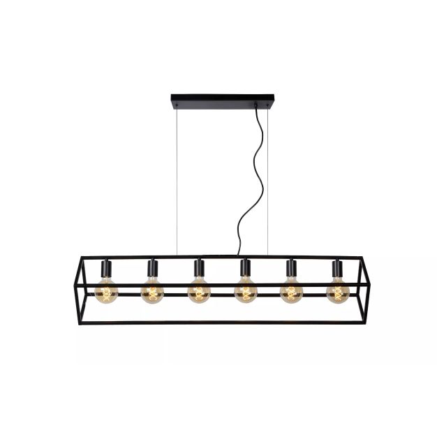 Lucide Fabian - lampe suspendue - 120 x 25 x 161 cm - noir