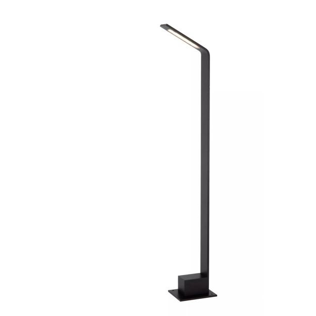 Lucide Lawford - lampe de jardin - 15 x 9,5 x 80 cm - 6W LED incl. - IP54 - noir