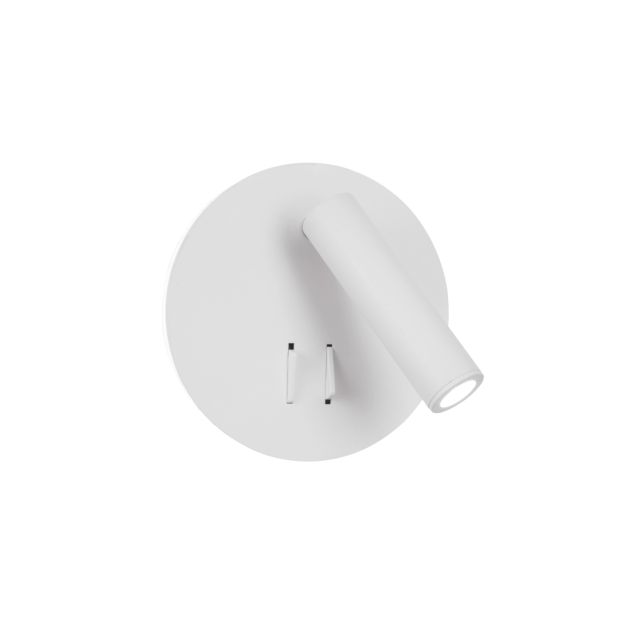 Nova Luce Penor - applique murale avec interrupteur - Ø 14 x 5,7 cm - 9W LED incl. - blanc sable