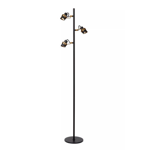 Lucide Tundran - lampadaire - 30 x 22 x 150 cm - noir