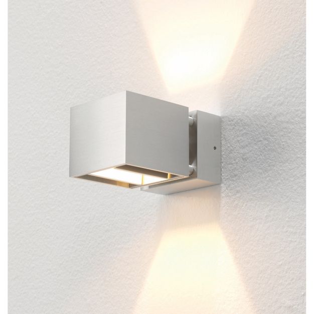 Artdelight Bfeld - Applique d'extérieur - 12,3 x 8 x 6,8 cm - 2 x 3W LED incl. - IP54 - aluminium