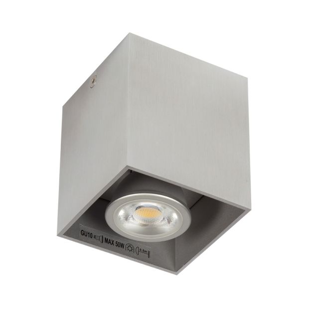 VK Simio Square - spot en saillie - 8,2 x 8,2 x 9,5 cm - gris