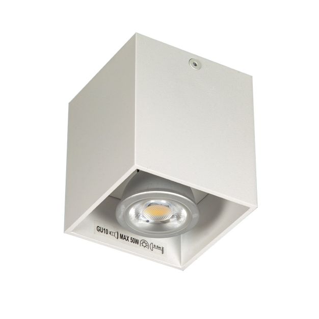 VK Simio Square - spot en saillie - 8,2 x 8,2 x 9,5 cm - blanc