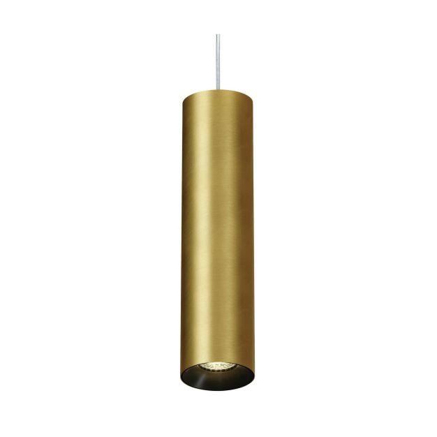 ONE Light Cylinder - lampe suspendue - Ø 7,5 x 240 cm - laiton brossé