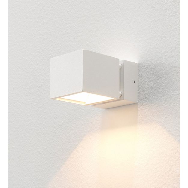 Artdelight Bfeld - Applique d'extérieur - 12,3 x 8 x 6,8 cm - 2 x 3W LED incl. - IP54 - blanc