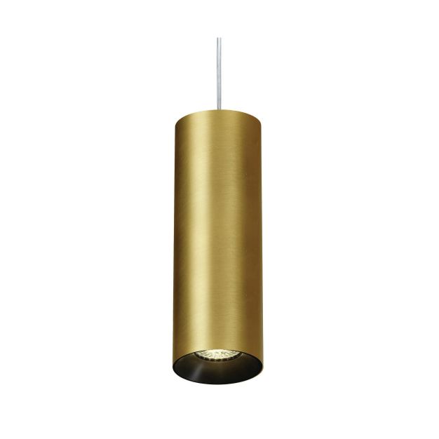 ONE Light Cylinder - lampe suspendue - Ø 7,5 x 224 cm - laiton brossé