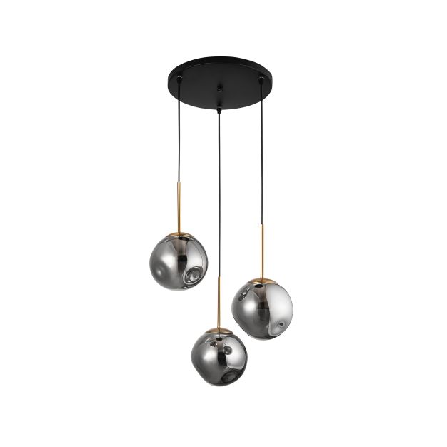 Nova Luce Spada - lampe suspendue - Ø 40 x 180 cm - chrome