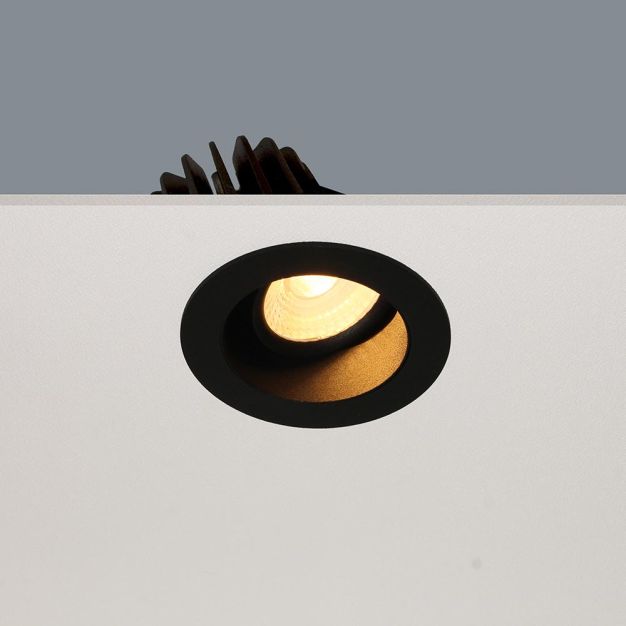 Artdelight Venice 2408 - spot encastré - Ø 80 mm, Ø 68 mm encastré - 8W LED dimmable incl. - IP44 - noir