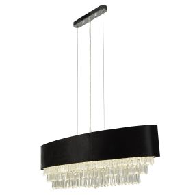 Searchlight Glamour - lampe suspendue - 100 x 26 x 150 cm - noir et transparent