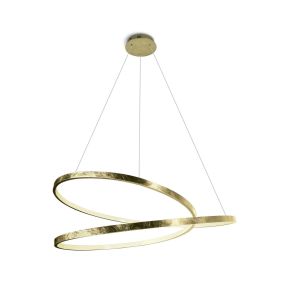 ONE Light Swirl - lampe suspendue - Ø 75 x 150 cm - 40W LED incl. - laiton