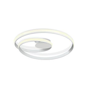 ONE Light Swirl - plafonnier - Ø 58 x 9,5 cm - 30W LED incl. - blanc