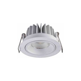 Artdelight Venice 1210 - spot encastré - Ø 90 mm, Ø 83 mm encastré - 10W LED dimmable incl. - IP44 - blanc