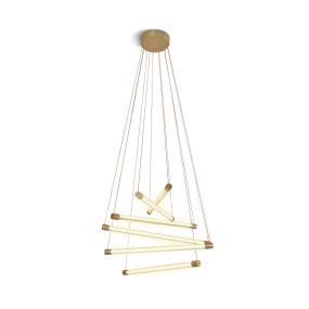 ONE Light Barres lumineuses - lampe suspendue - Ø 63,5 x 150 cm - 65W LED incl - laiton brossé