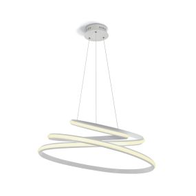 ONE Light LED Suspension Rings - lampe suspendue - Ø 65 x 150 cm - 45W LED inclus - blanc