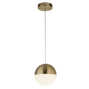 Searchlight Marbles - lampe suspendue - Ø 25 x 150 cm - 22W LED dimmable incl - laiton satiné