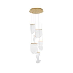 Nova Luce Siderno - lampe suspendue - Ø 48 x 150 cm - 39W LED incl. - or