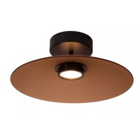 Lucide Menga - lampe suspendue - Ø 40 x 16 cm - 12W LED dimmable inclus - amber