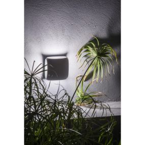 Faro Bu-oh ! - applique murale - 15,5 x 9 x 15,5 cm - 12W LED incl. - IP65 - gris foncé