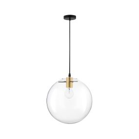 Nova Luce Mirale - lampe suspendue - Ø 25 x 181 cm - or et noir