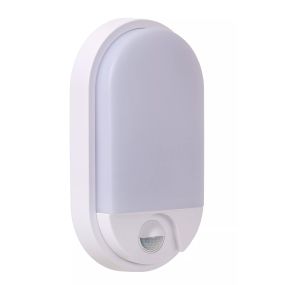 Lucide Hups IR - applique murale extérieure avec détecteur - 11,9 x 4,5 x 21,2 cm - 10W LED incl. - IP54 - blanc