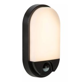 Lucide Hups IR - applique murale extérieure avec détecteur - 11,9 x 4,5 x 21,2 cm - 10W LED incl. - IP54 - noir