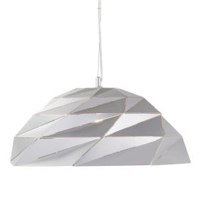 Searchlight Origami - lampe suspendue - Ø 47 x 150 cm - argenté