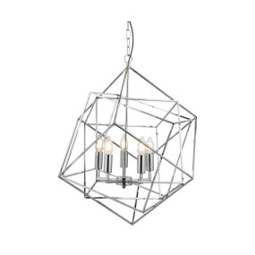 Searchlight Cube - lustre - Ø 55 x 150 cm - chrome