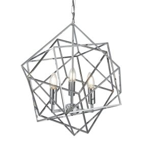 Searchlight Cube - lustre - Ø 48 x 150 cm - chrome