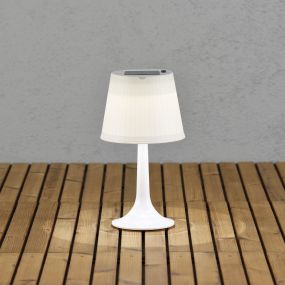 Konstsmide Assisi Solar - lampe de table solaire - 19 x 36 x 19 cm - 0,5W LED incl. - IP44 - blanc