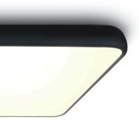 ONE Light LED Slim Line Plafo - plafonnier - 64 x 64 x 9 cm - 62W LED incl. - noir