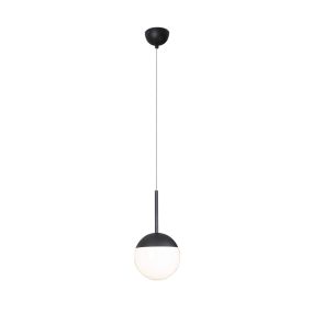 Maxlight Dallas - lampe suspendue - Ø 14 x 150 cm - noir