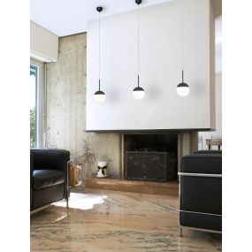 Maxlight Dallas - lampe suspendue - Ø 14 x 150 cm - noir