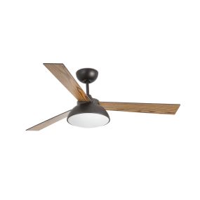 Faro Rodas - ventilateur de plafond avec lumière, télécommande et minuterie - ventilateur intelligent - Ø 132 cm - 20W LED dimmable incl. - brun foncé