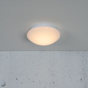 Nordlux Montone - plafonnier de salle de bains - Ø 18 x 7,5 cm - 5W LED incl. - IP44 - blanc