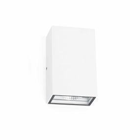 Faro Ling - applique murale - 9,2 x 7,1 x 15,7 cm - 6W LED inclus - IP54 - blanc mat